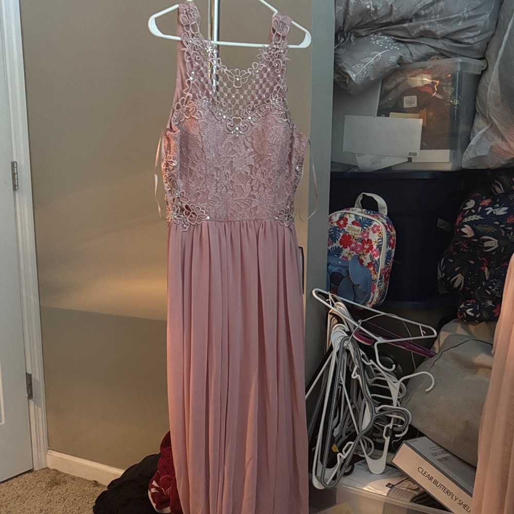 City Studio Pink Lace Dress